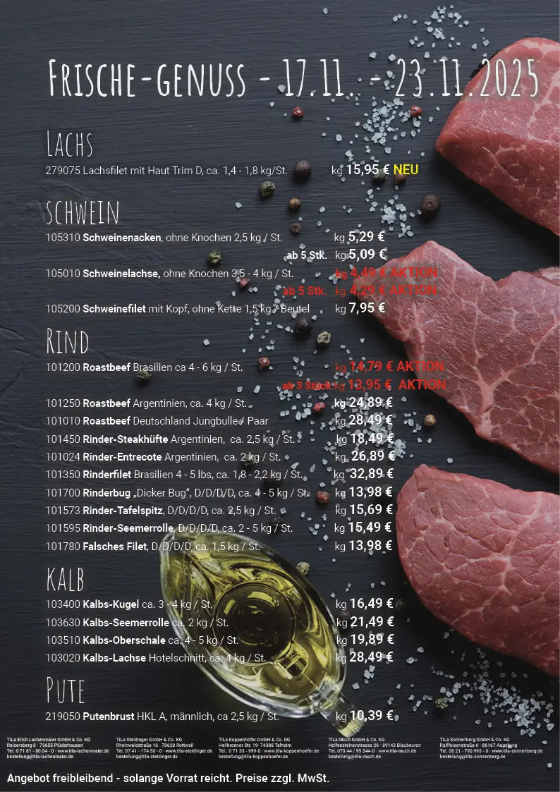 Frischfleisch-Angebot April KW 44